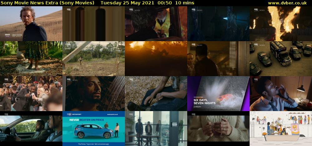 Sony Movie News Extra (Sony Movies) Tuesday 25 May 2021 00:50 - 01:00