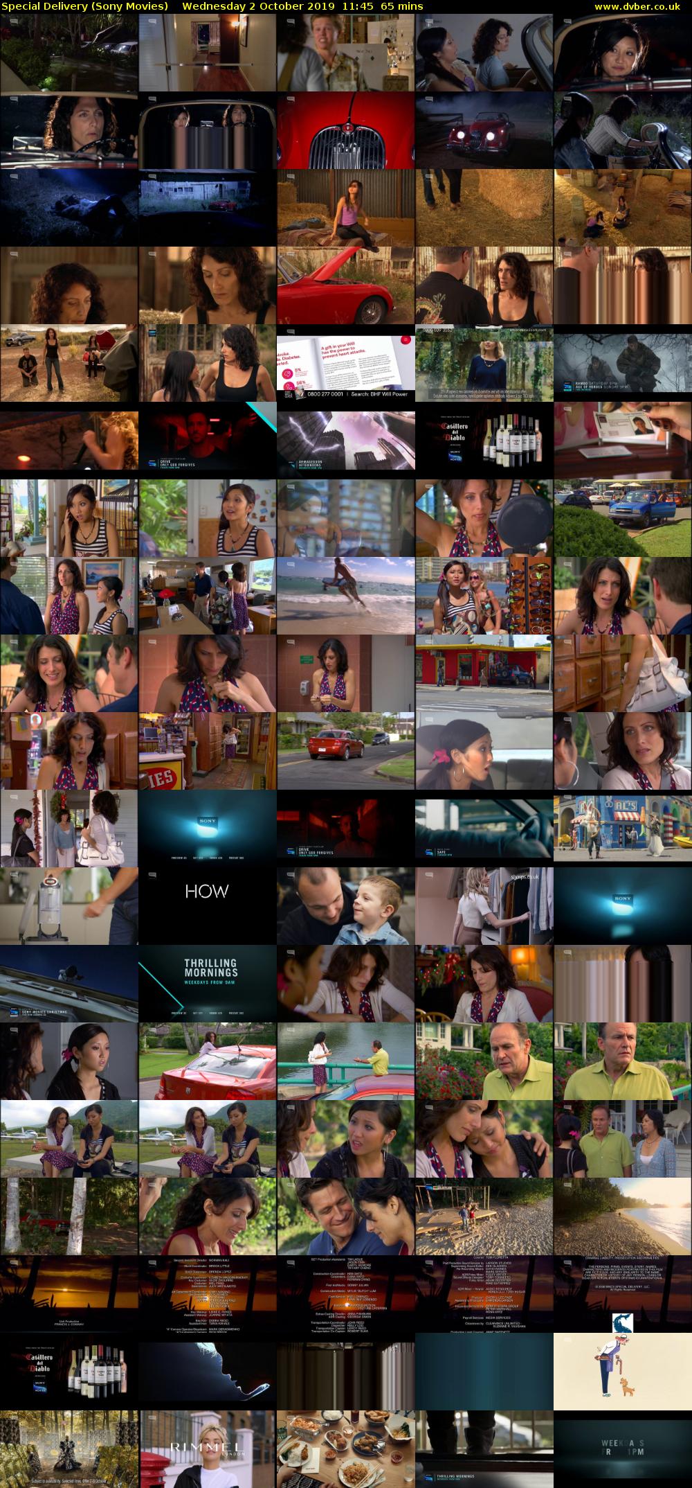 Special Delivery (Sony Movies) Wednesday 2 October 2019 11:45 - 12:50