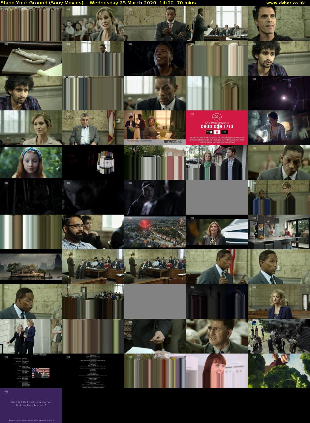 Stand Your Ground (Sony Movies) Wednesday 25 March 2020 14:00 - 15:10