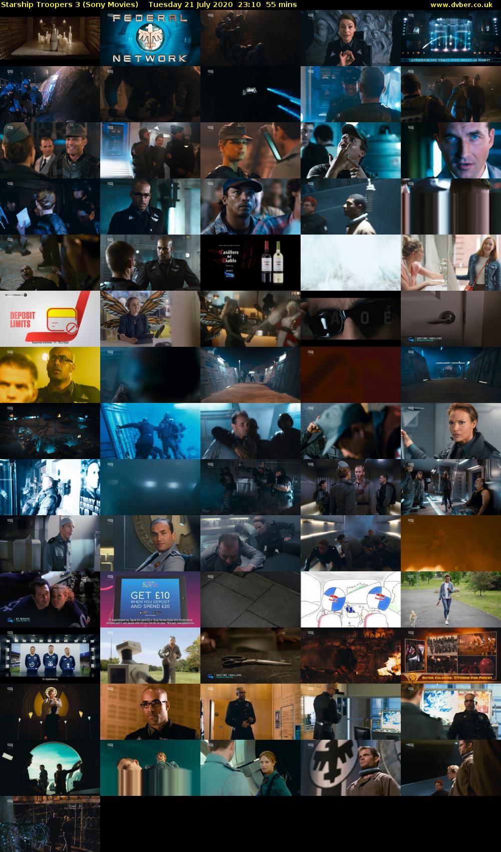Starship Troopers 3 (Sony Movies) Tuesday 21 July 2020 23:10 - 00:05