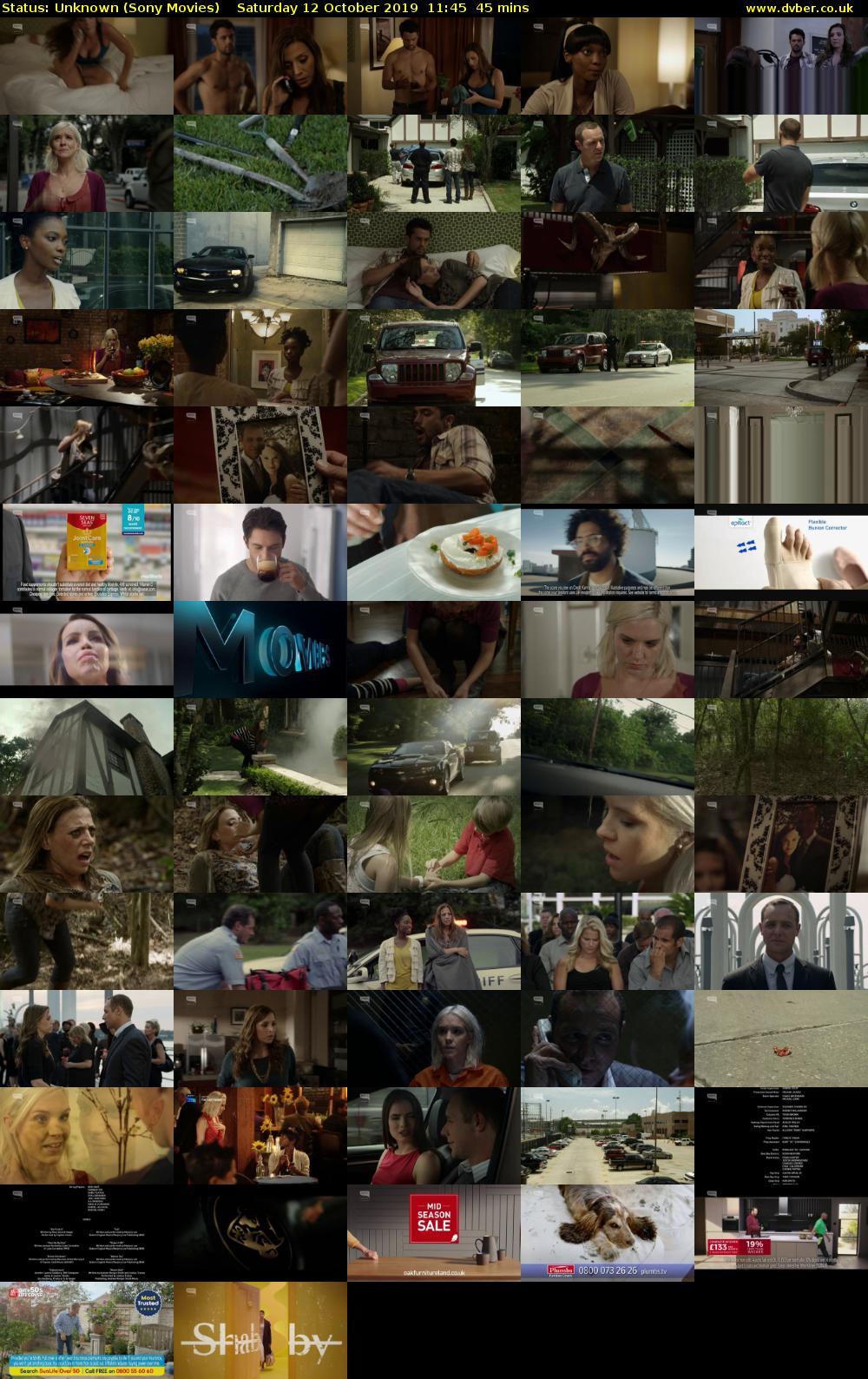 Status: Unknown (Sony Movies) Saturday 12 October 2019 11:45 - 12:30