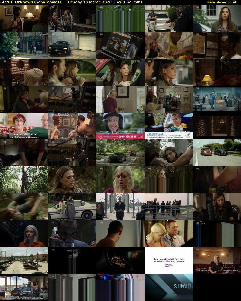 Status: Unknown (Sony Movies) Tuesday 10 March 2020 14:00 - 14:45