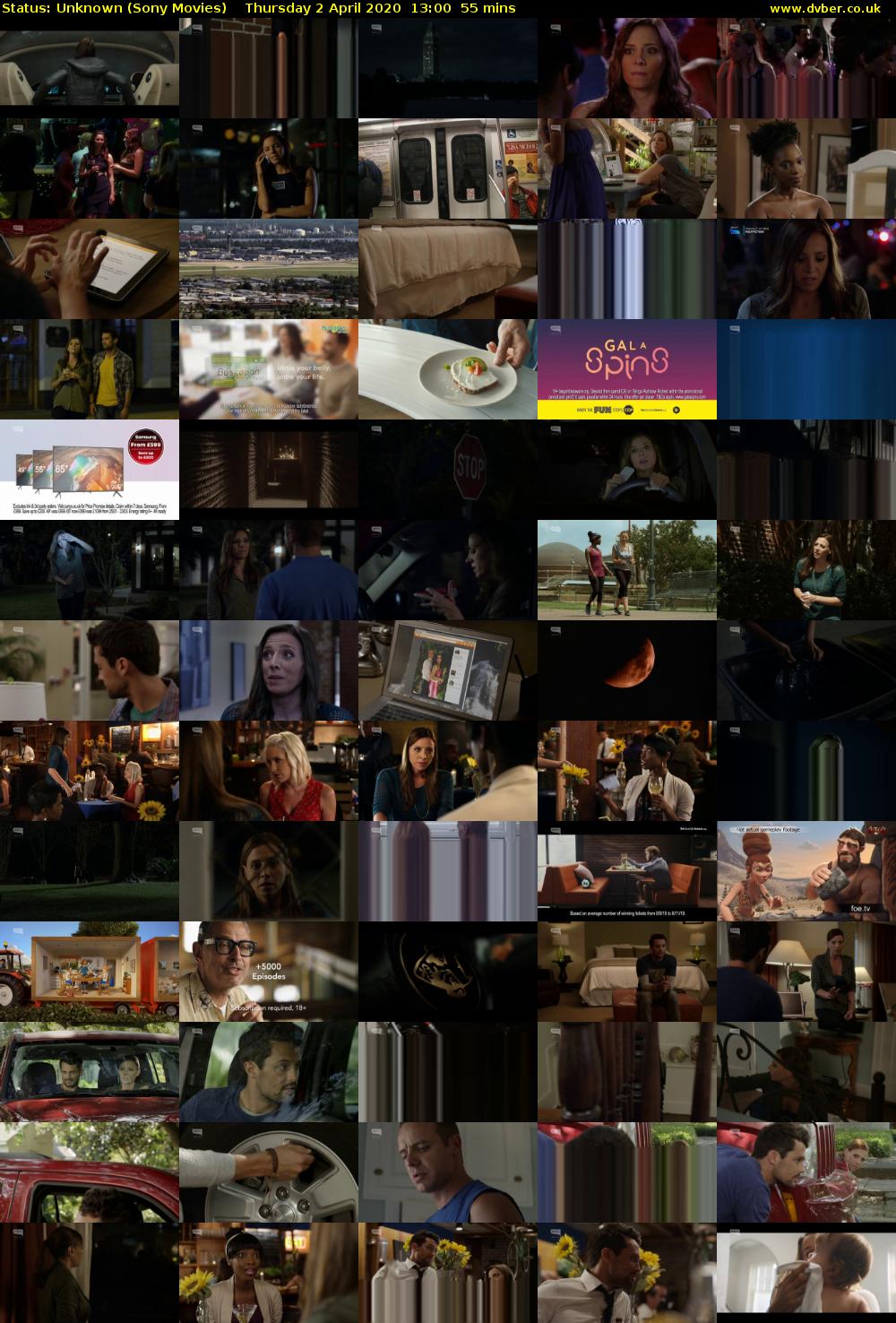 Status: Unknown (Sony Movies) Thursday 2 April 2020 13:00 - 13:55