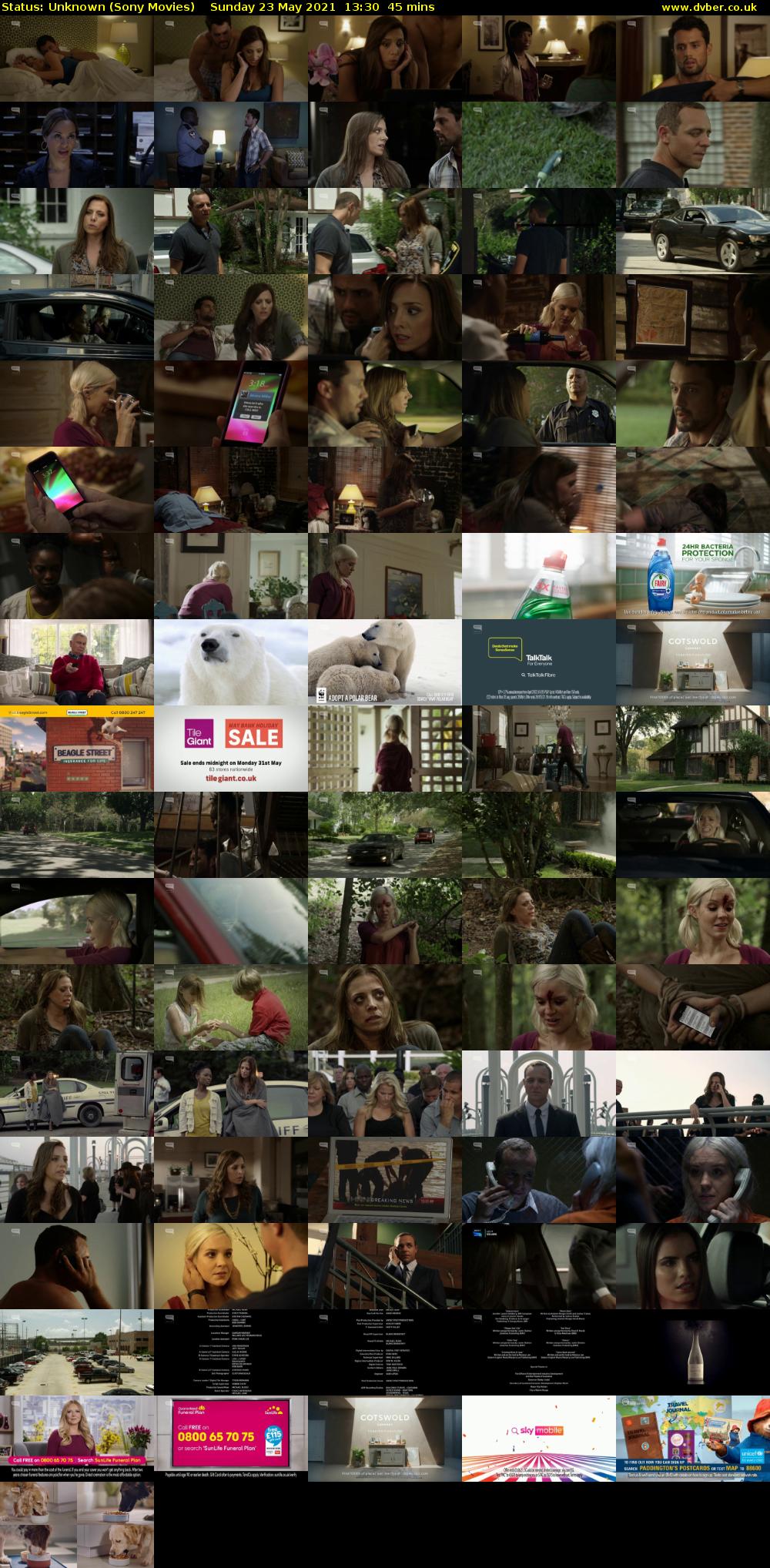 Status: Unknown (Sony Movies) Sunday 23 May 2021 13:30 - 14:15
