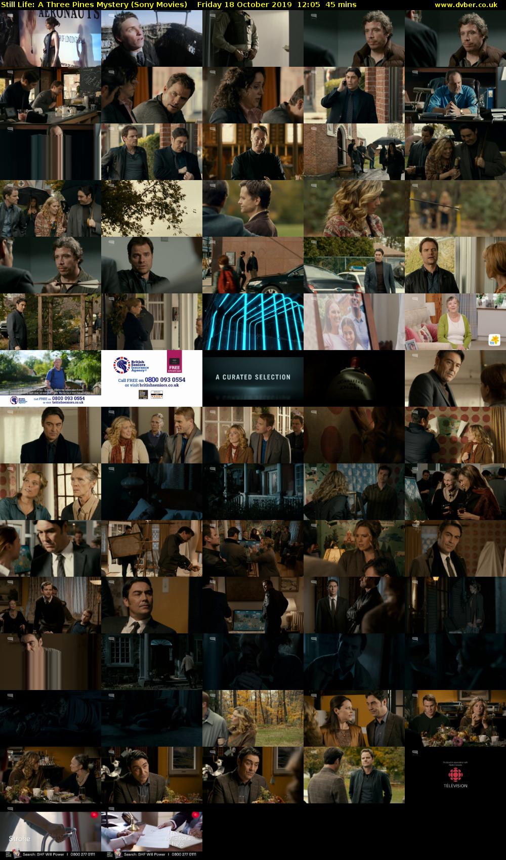 Still Life: A Three Pines Mystery (Sony Movies) Friday 18 October 2019 12:05 - 12:50