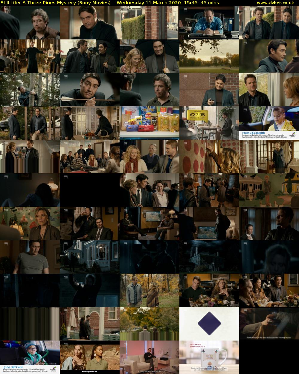 Still Life: A Three Pines Mystery (Sony Movies) Wednesday 11 March 2020 15:45 - 16:30