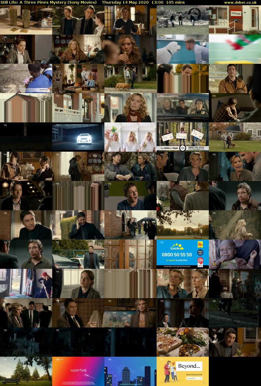 Still Life: A Three Pines Mystery (Sony Movies) Thursday 14 May 2020 13:00 - 14:45
