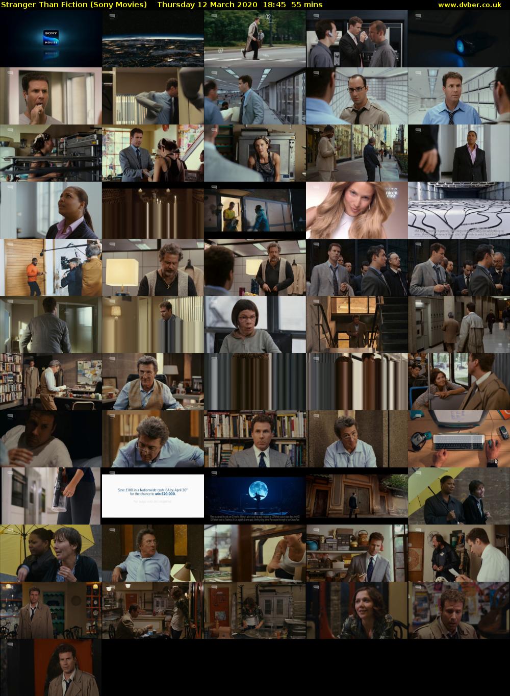 Stranger Than Fiction (Sony Movies) Thursday 12 March 2020 18:45 - 19:40