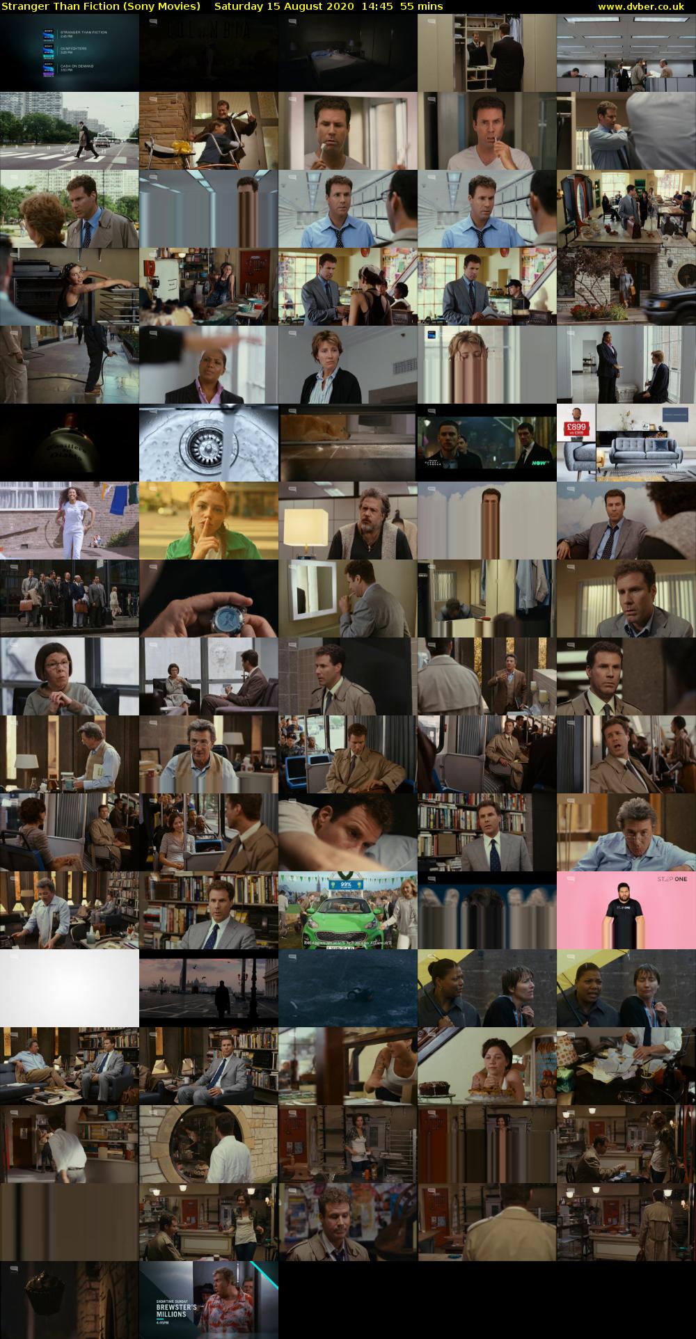 Stranger Than Fiction (Sony Movies) Saturday 15 August 2020 14:45 - 15:40