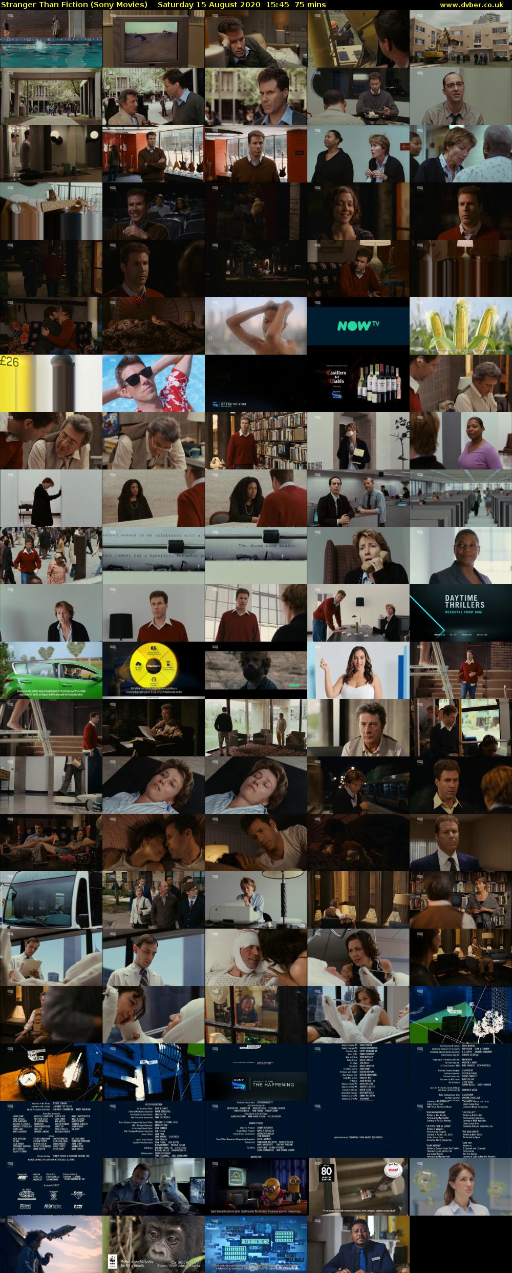 Stranger Than Fiction (Sony Movies) Saturday 15 August 2020 15:45 - 17:00