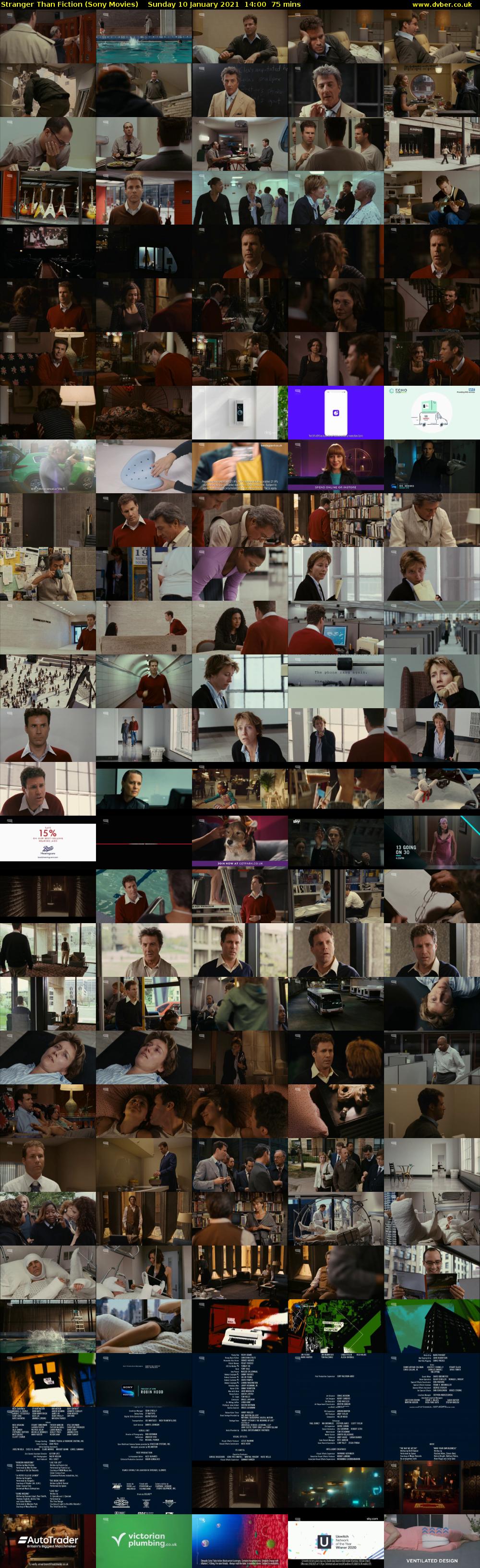 Stranger Than Fiction (Sony Movies) Sunday 10 January 2021 14:00 - 15:15
