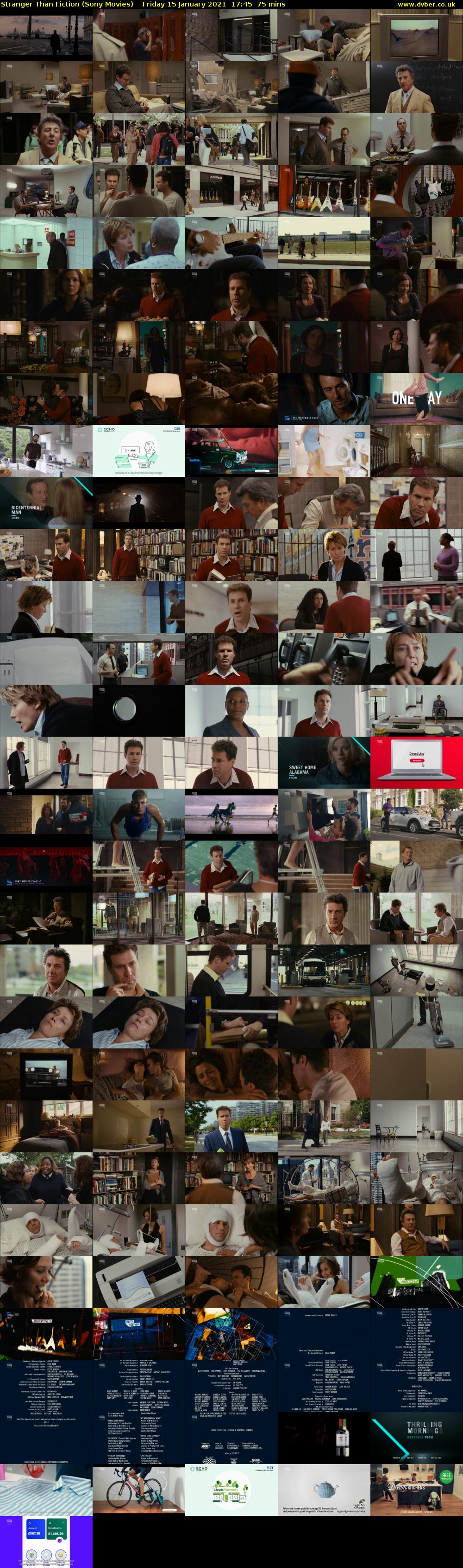 Stranger Than Fiction (Sony Movies) Friday 15 January 2021 17:45 - 19:00