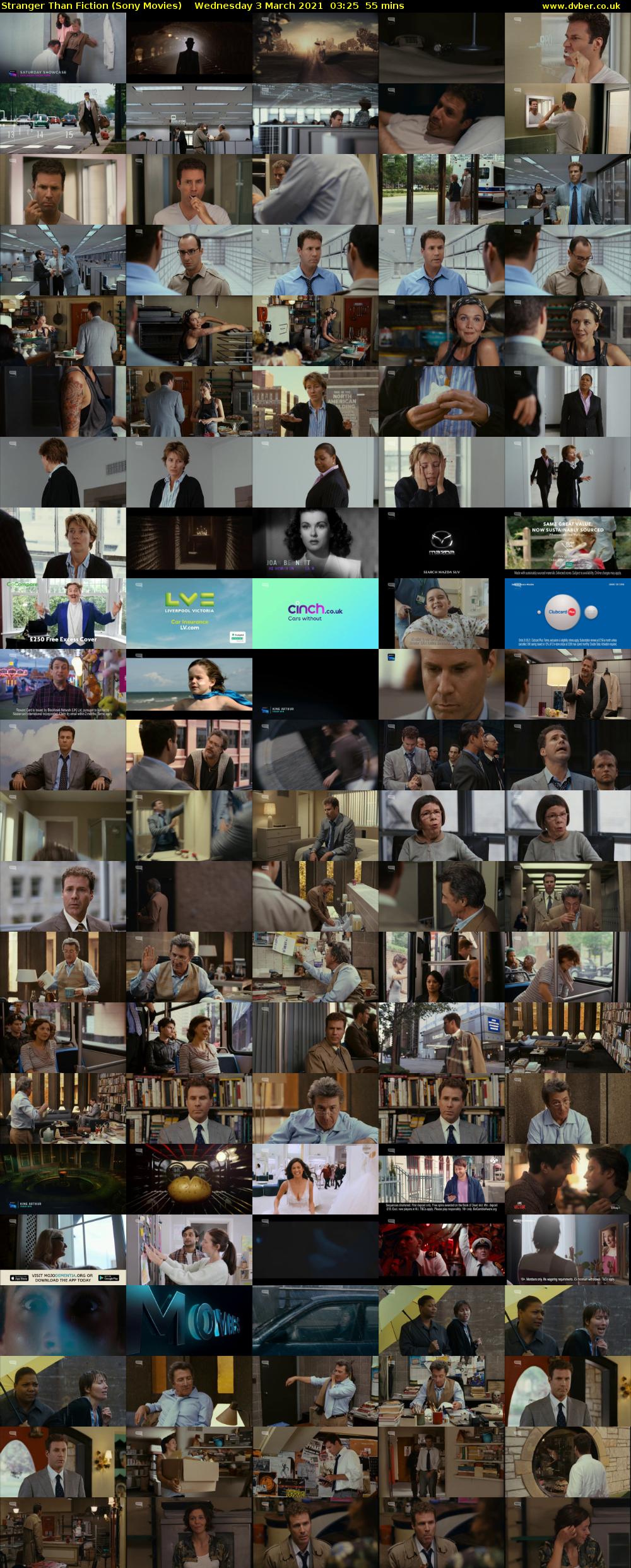Stranger Than Fiction (Sony Movies) Wednesday 3 March 2021 03:25 - 04:20