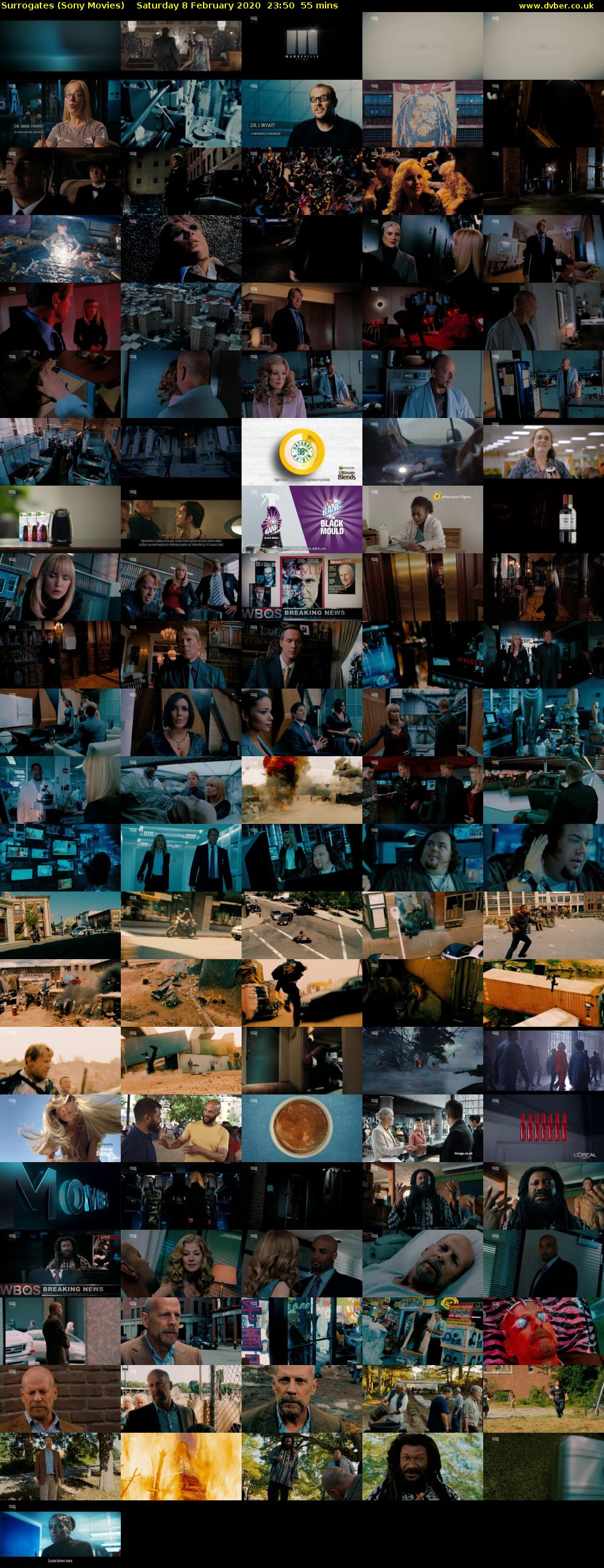 Surrogates (Sony Movies) Saturday 8 February 2020 23:50 - 00:45