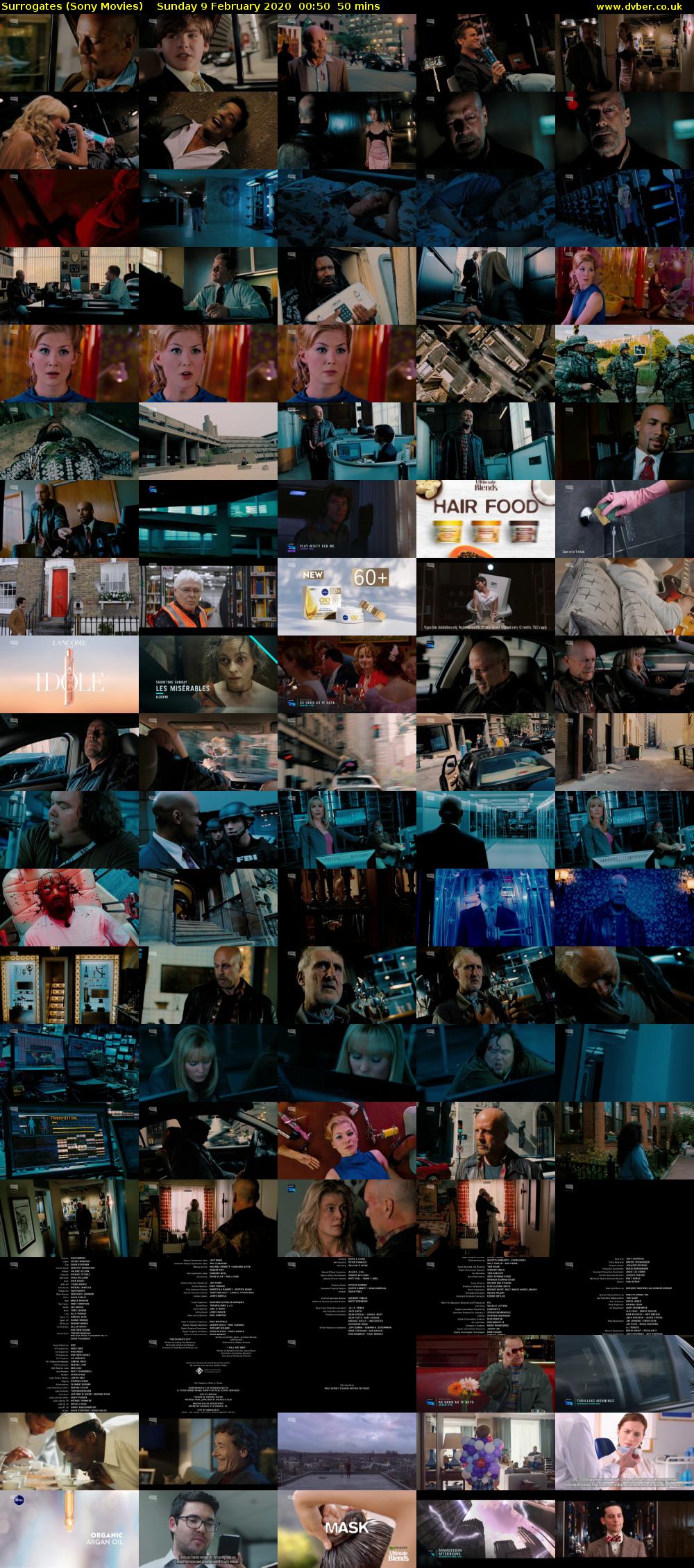 Surrogates (Sony Movies) Sunday 9 February 2020 00:50 - 01:40