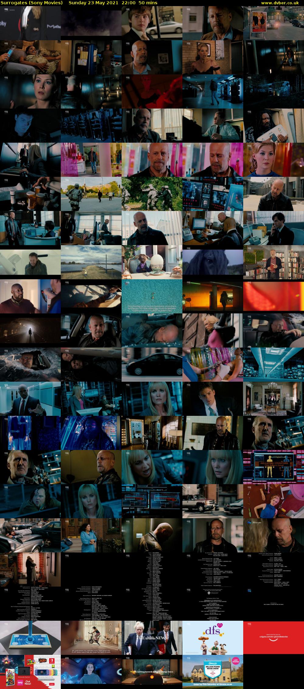 Surrogates (Sony Movies) Sunday 23 May 2021 22:00 - 22:50