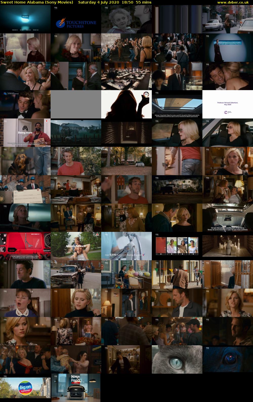 Sweet Home Alabama (Sony Movies) Saturday 4 July 2020 18:50 - 19:45