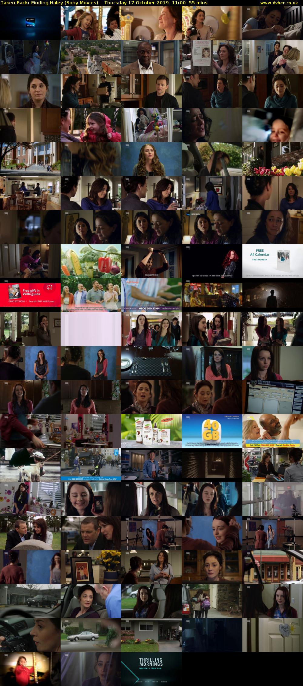 Taken Back: Finding Haley (Sony Movies) Thursday 17 October 2019 11:00 - 11:55