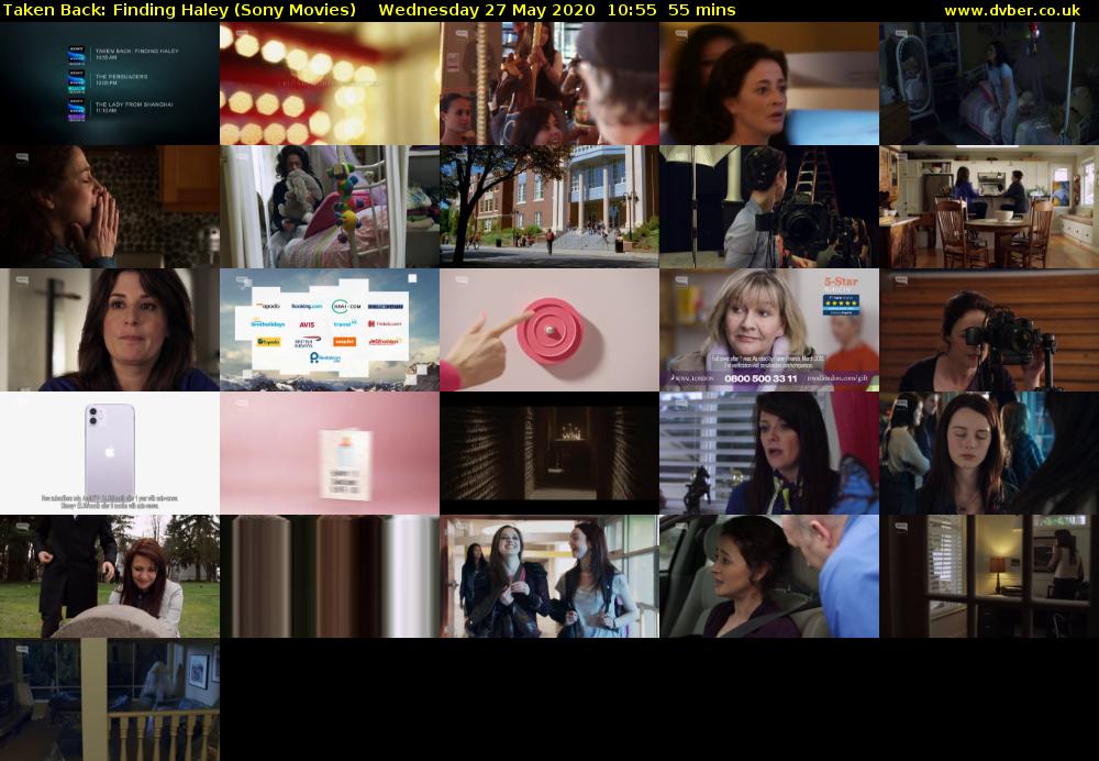 Taken Back: Finding Haley (Sony Movies) Wednesday 27 May 2020 10:55 - 11:50