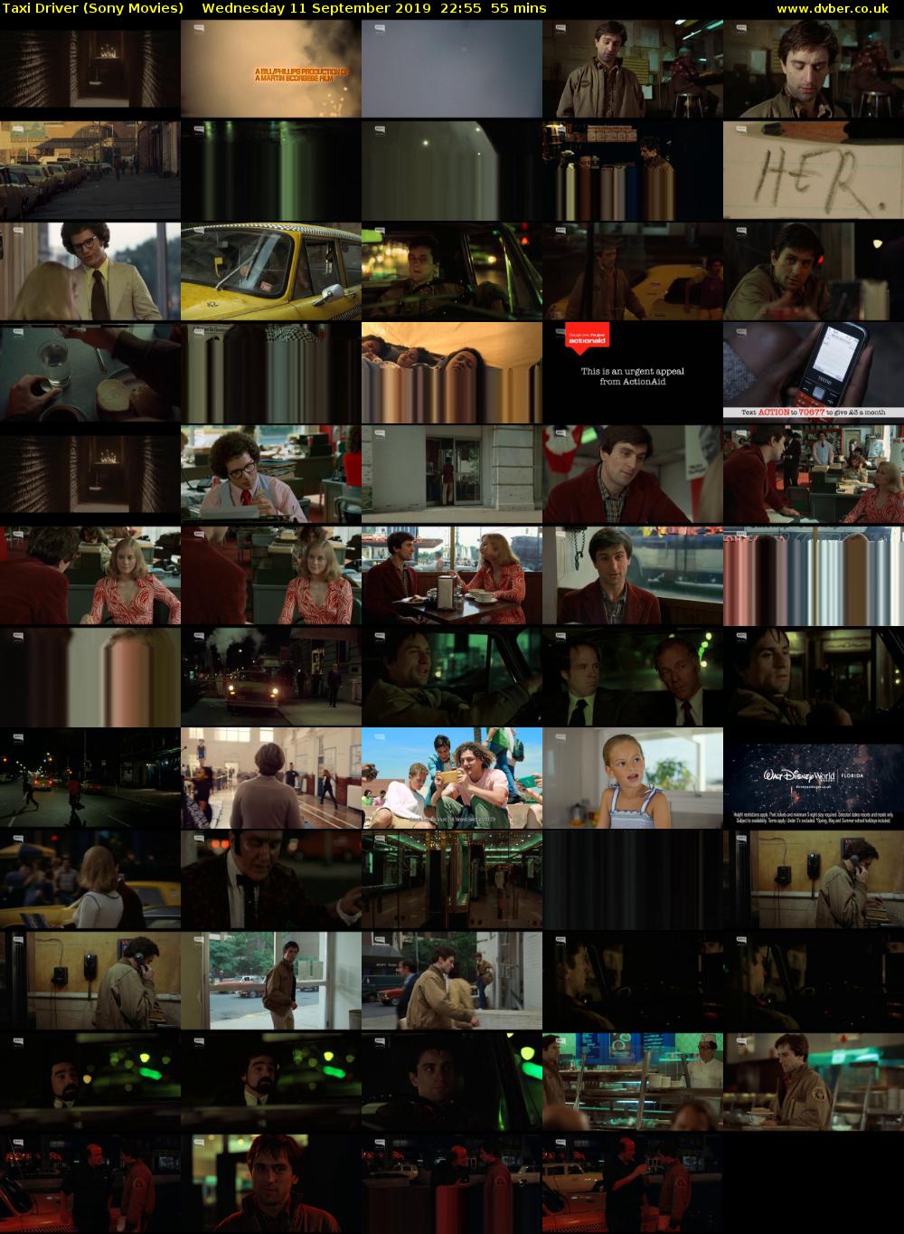 Taxi Driver (Sony Movies) Wednesday 11 September 2019 22:55 - 23:50