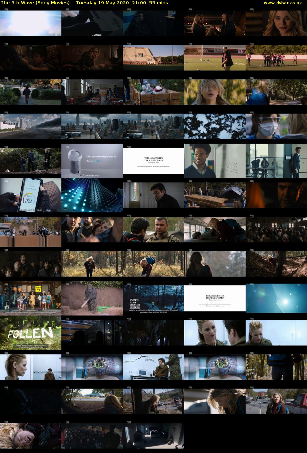 The 5th Wave (Sony Movies) Tuesday 19 May 2020 21:00 - 21:55