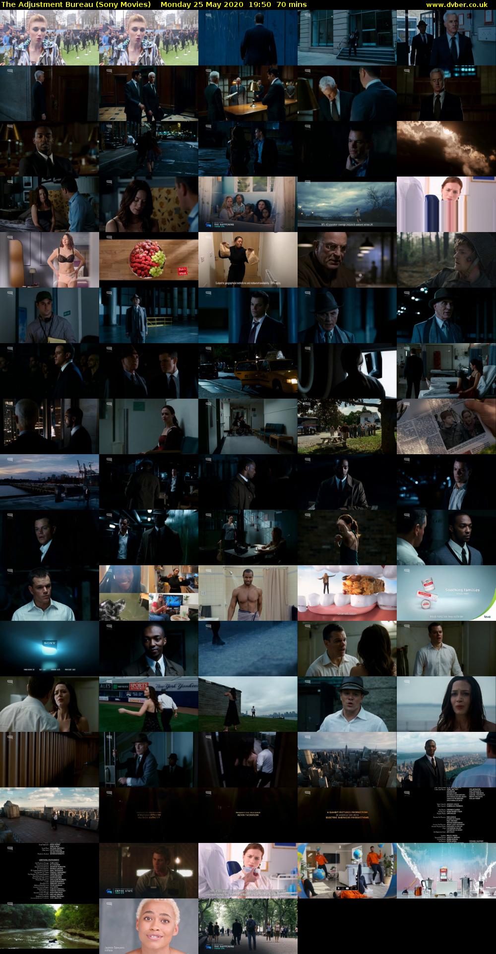 The Adjustment Bureau (Sony Movies) Monday 25 May 2020 19:50 - 21:00
