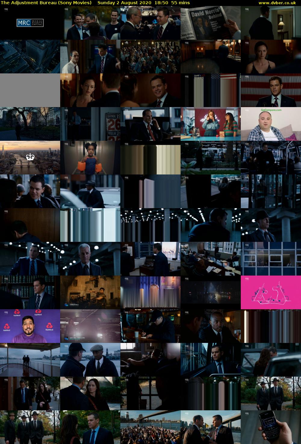 The Adjustment Bureau (Sony Movies) Sunday 2 August 2020 18:50 - 19:45