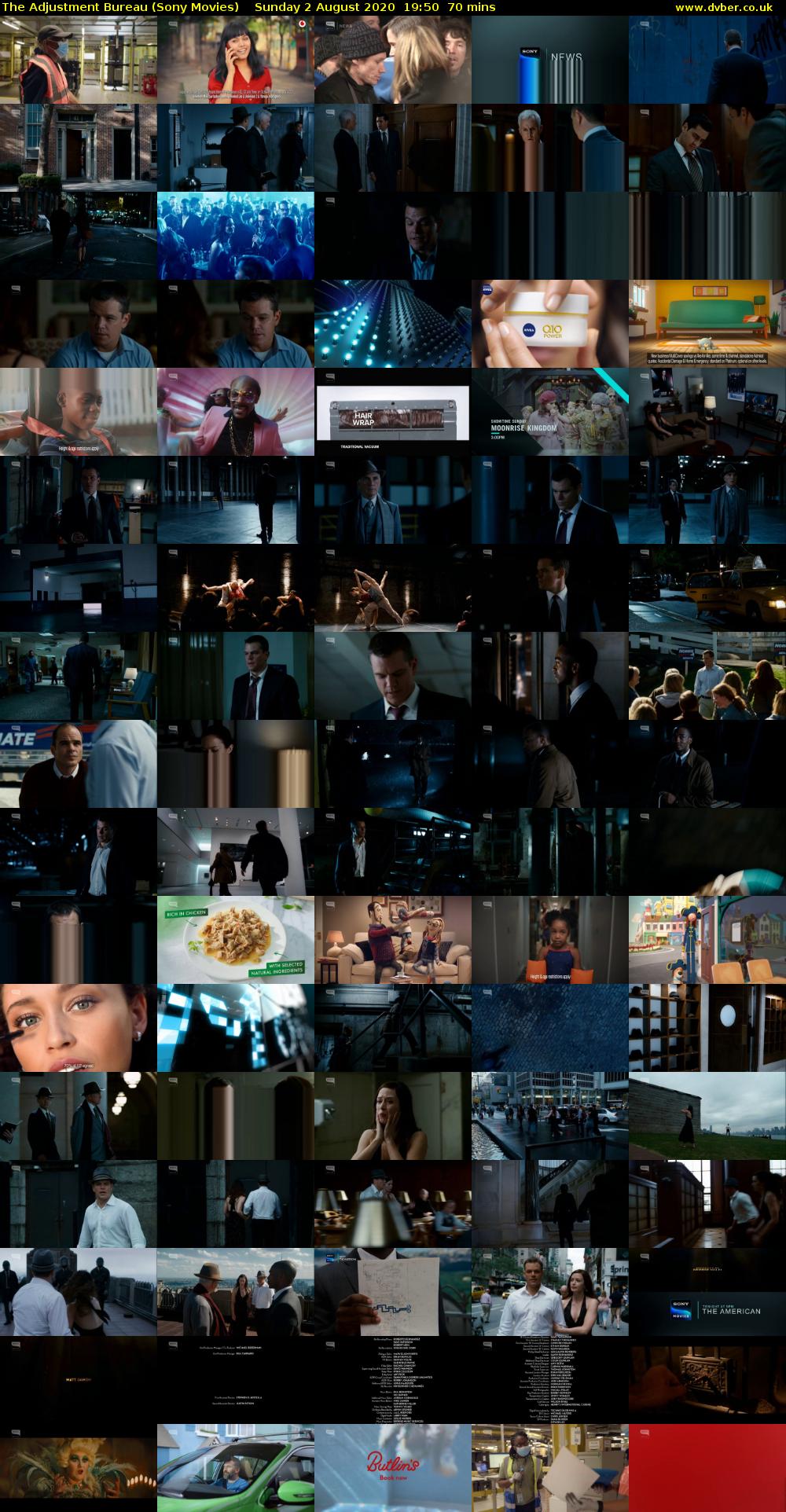 The Adjustment Bureau (Sony Movies) Sunday 2 August 2020 19:50 - 21:00