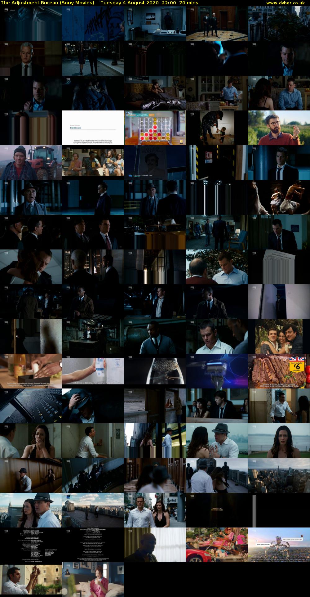 The Adjustment Bureau (Sony Movies) Tuesday 4 August 2020 22:00 - 23:10