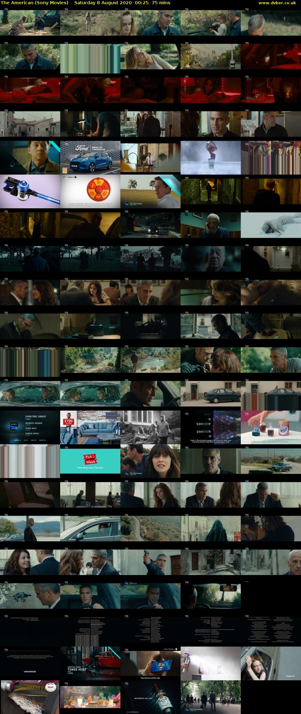 The American (Sony Movies) Saturday 8 August 2020 00:25 - 01:40