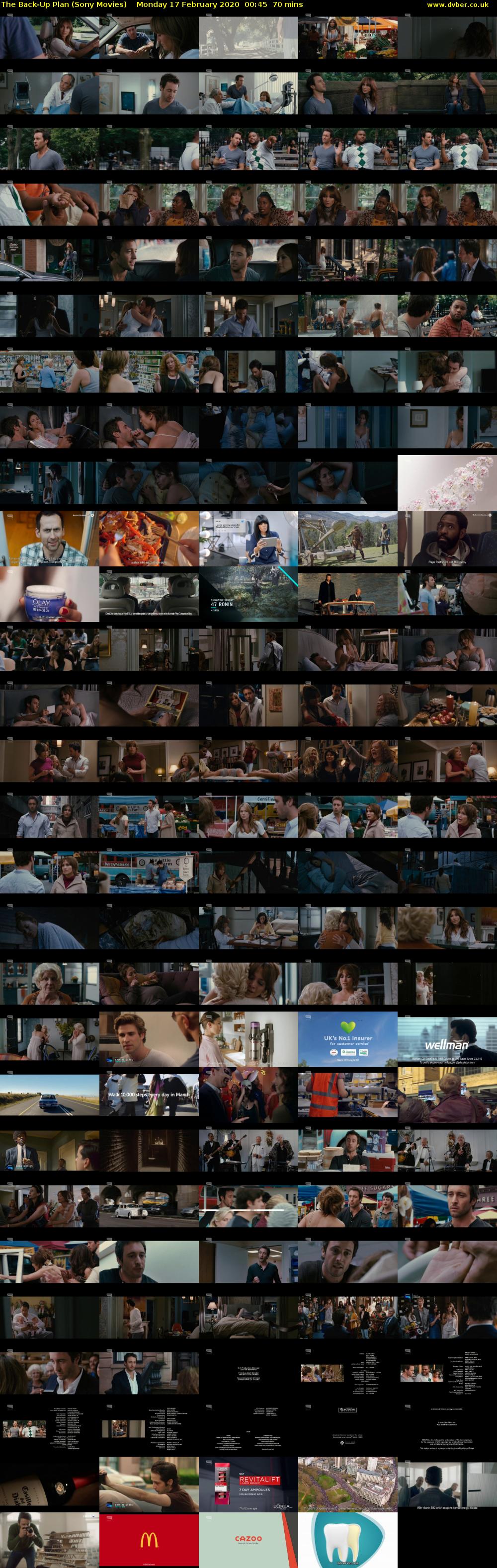 The Back-Up Plan (Sony Movies) Monday 17 February 2020 00:45 - 01:55