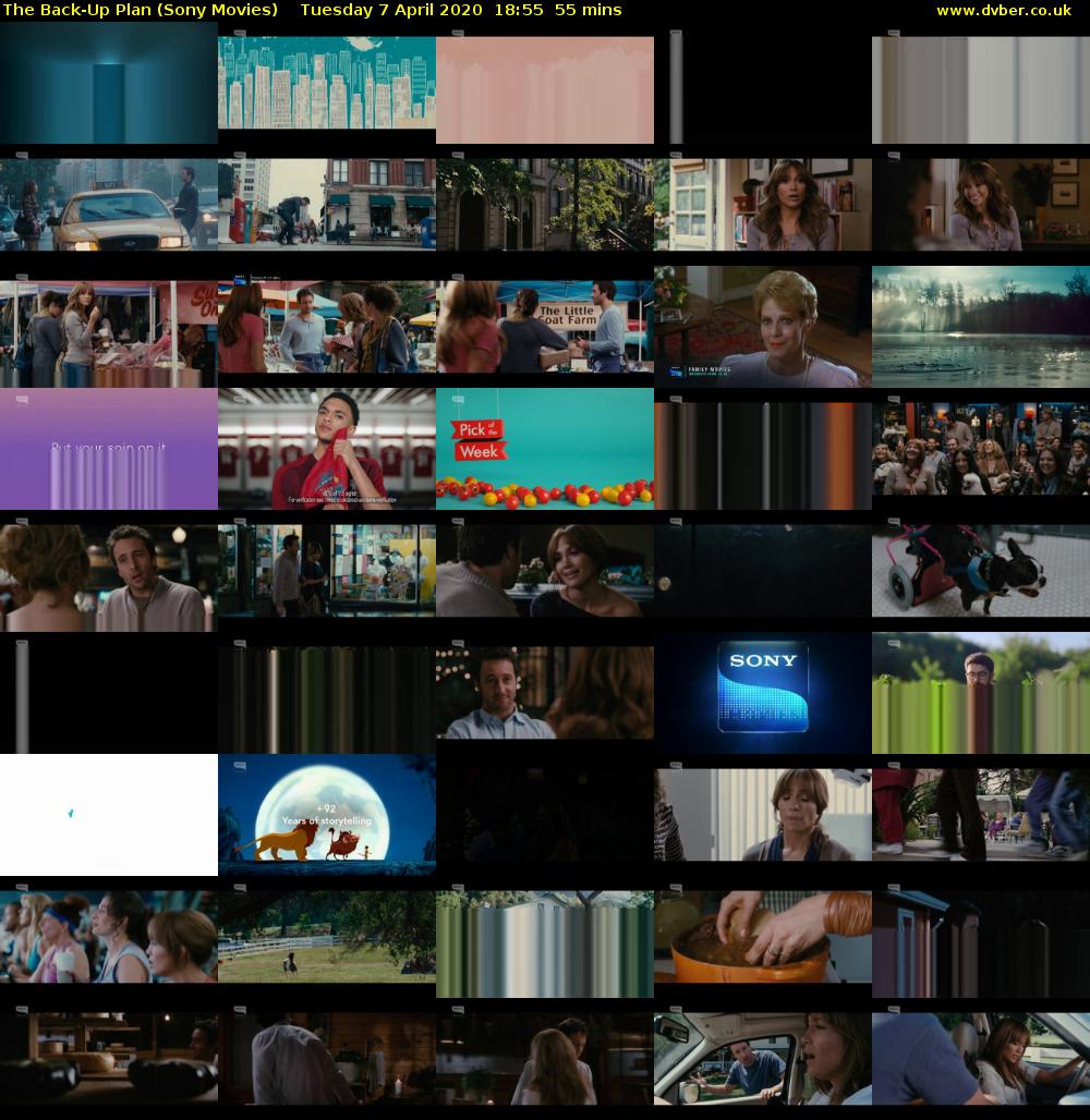 The Back-Up Plan (Sony Movies) Tuesday 7 April 2020 18:55 - 19:50