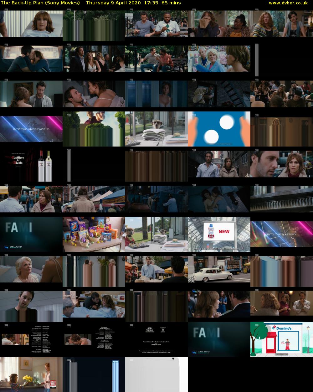 The Back-Up Plan (Sony Movies) Thursday 9 April 2020 17:35 - 18:40