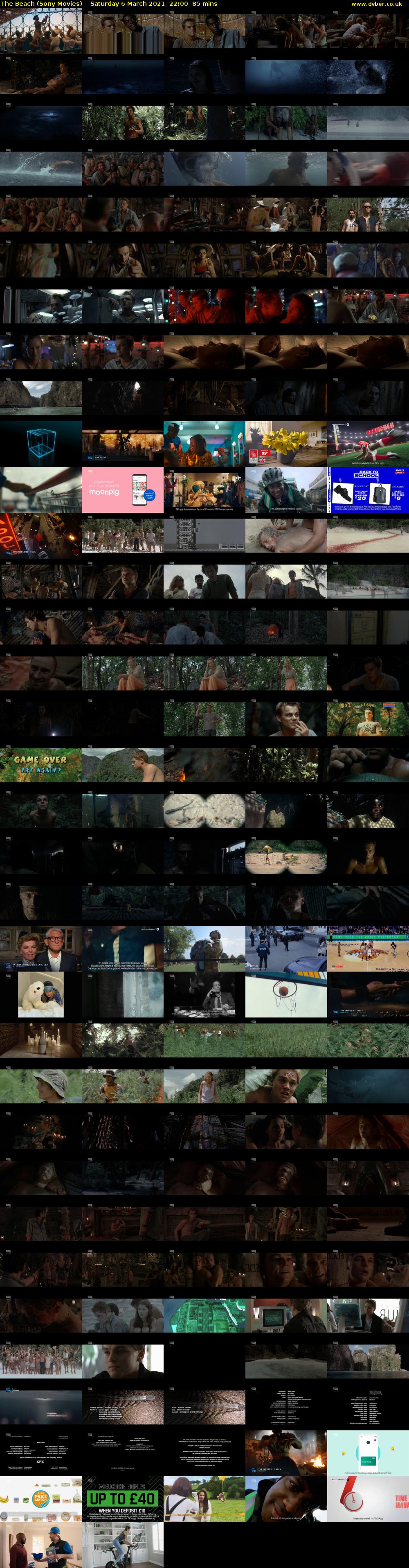 The Beach (Sony Movies) Saturday 6 March 2021 22:00 - 23:25