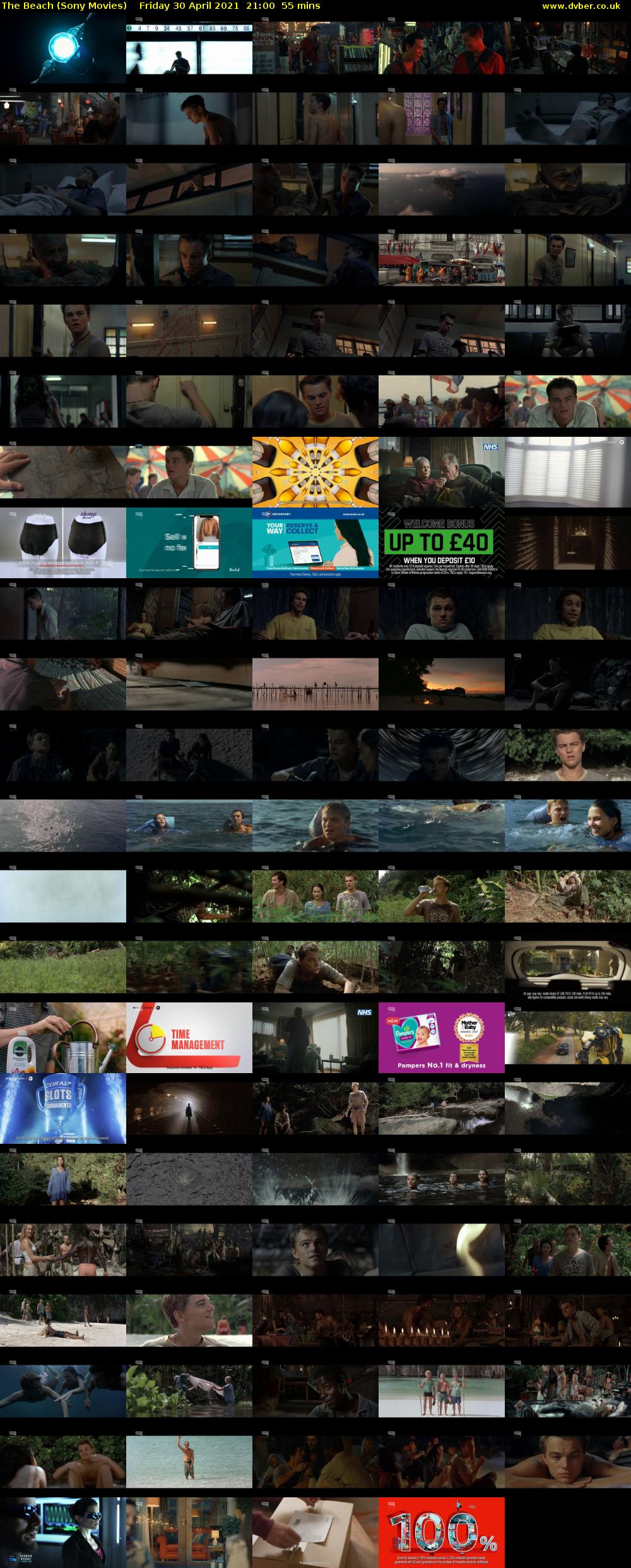 The Beach (Sony Movies) Friday 30 April 2021 21:00 - 21:55