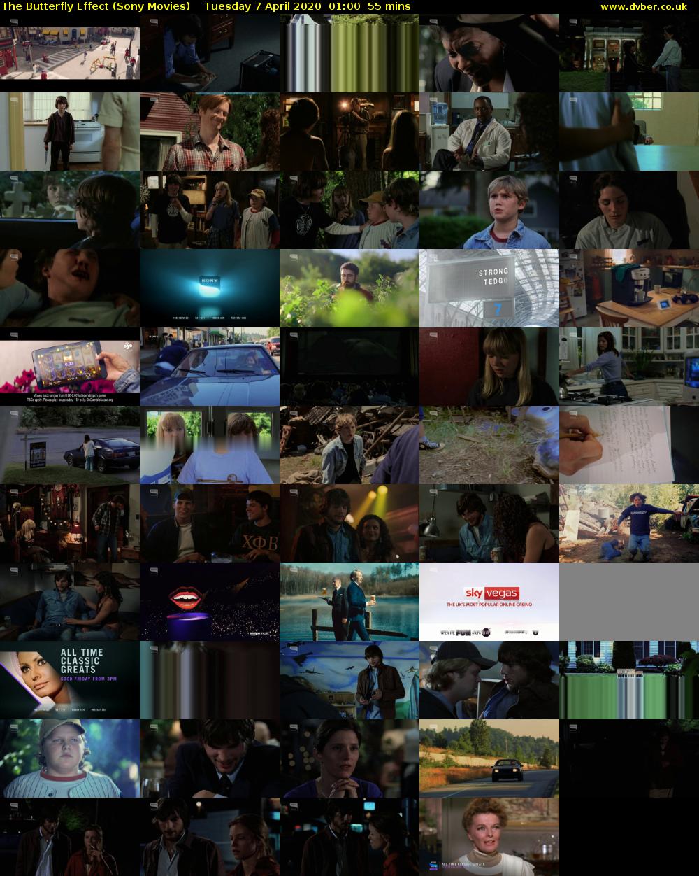 The Butterfly Effect (Sony Movies) Tuesday 7 April 2020 01:00 - 01:55