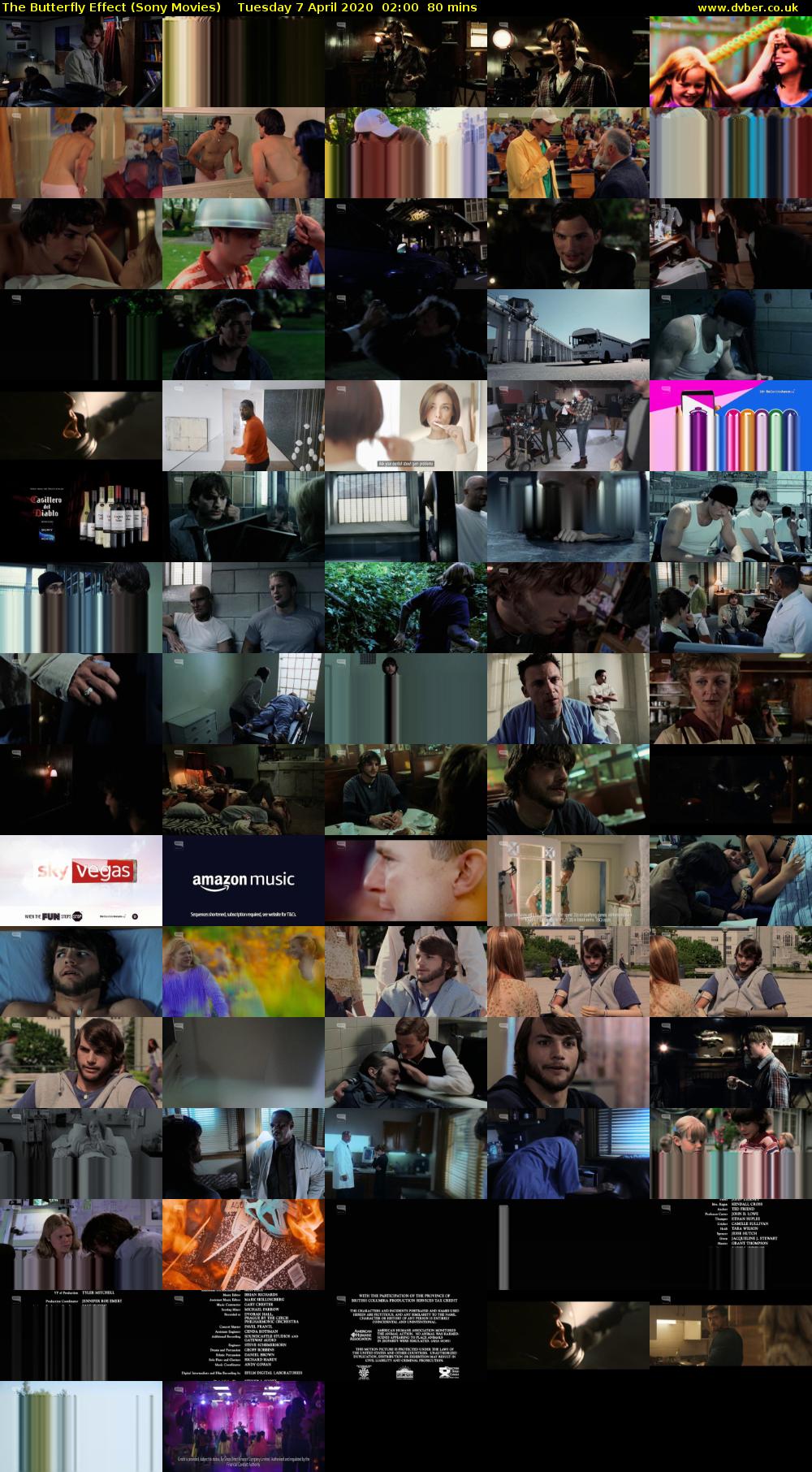 The Butterfly Effect (Sony Movies) Tuesday 7 April 2020 02:00 - 03:20