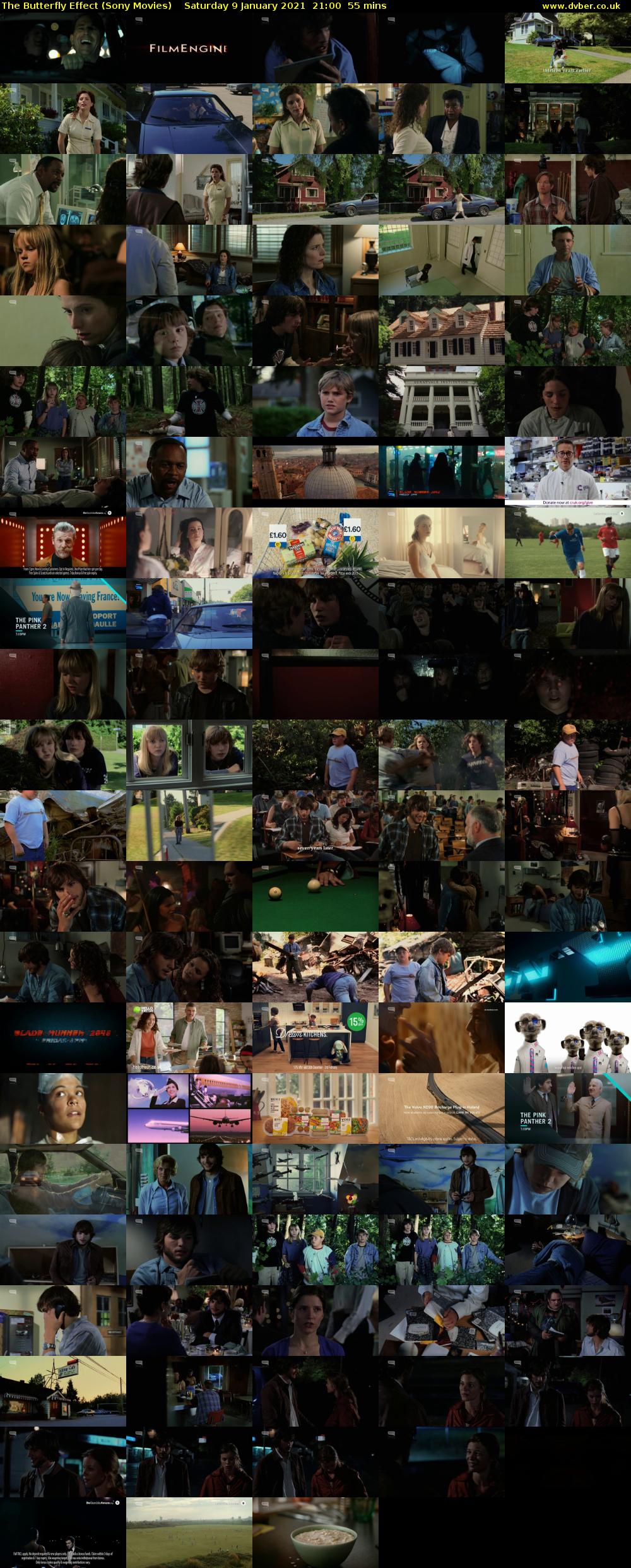 The Butterfly Effect (Sony Movies) Saturday 9 January 2021 21:00 - 21:55