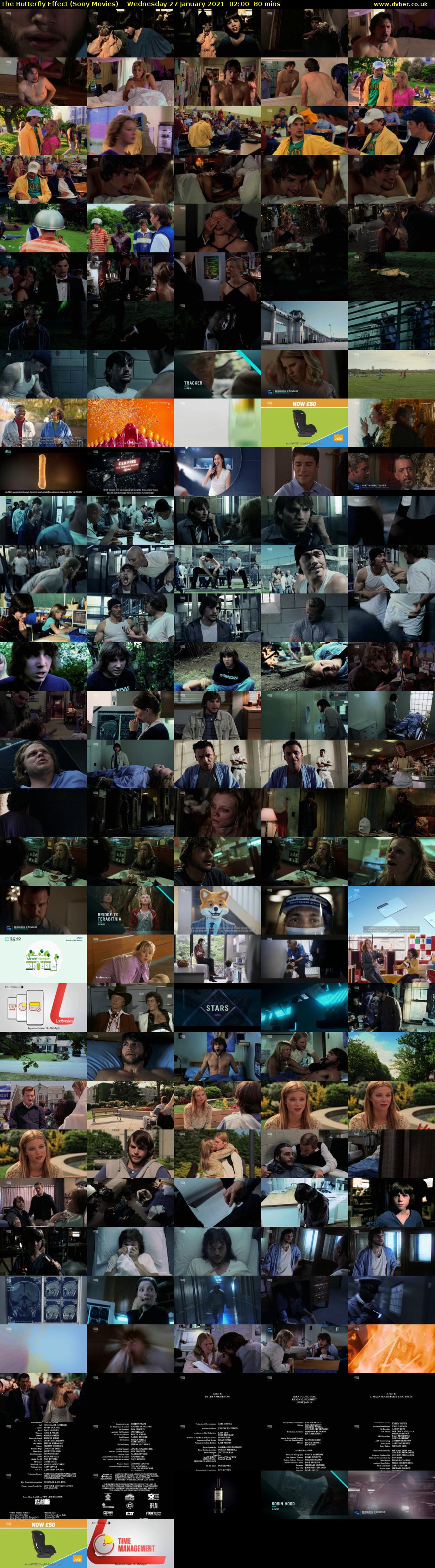 The Butterfly Effect (Sony Movies) Wednesday 27 January 2021 02:00 - 03:20