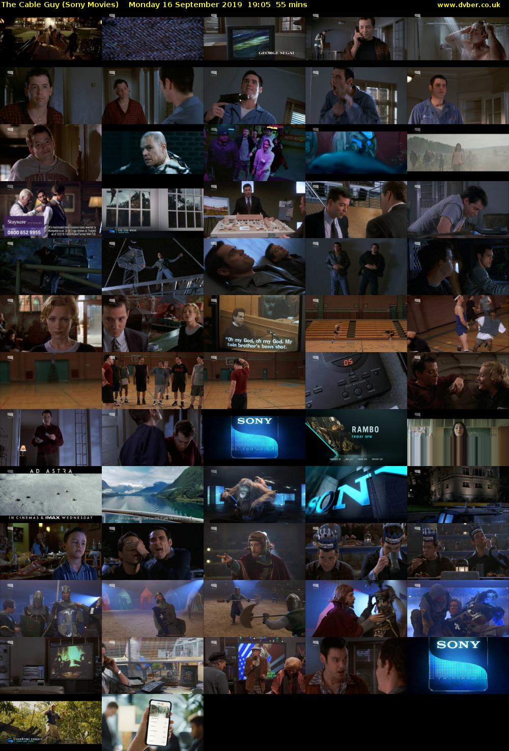 The Cable Guy (Sony Movies) Monday 16 September 2019 19:05 - 20:00