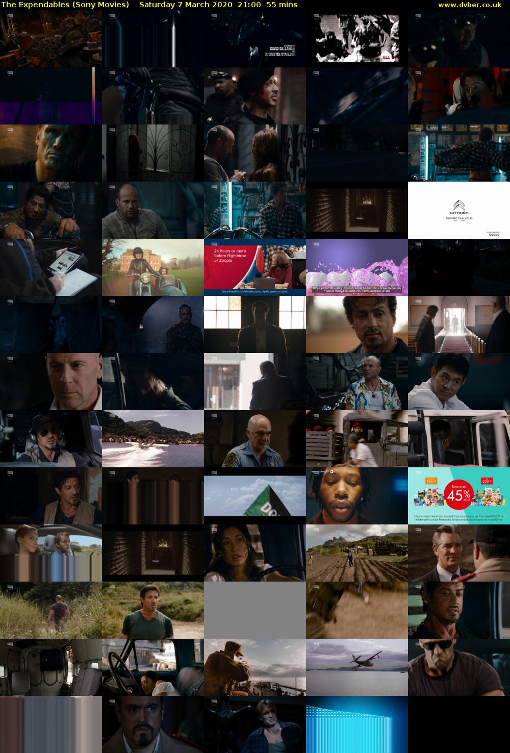 The Expendables (Sony Movies) Saturday 7 March 2020 21:00 - 21:55