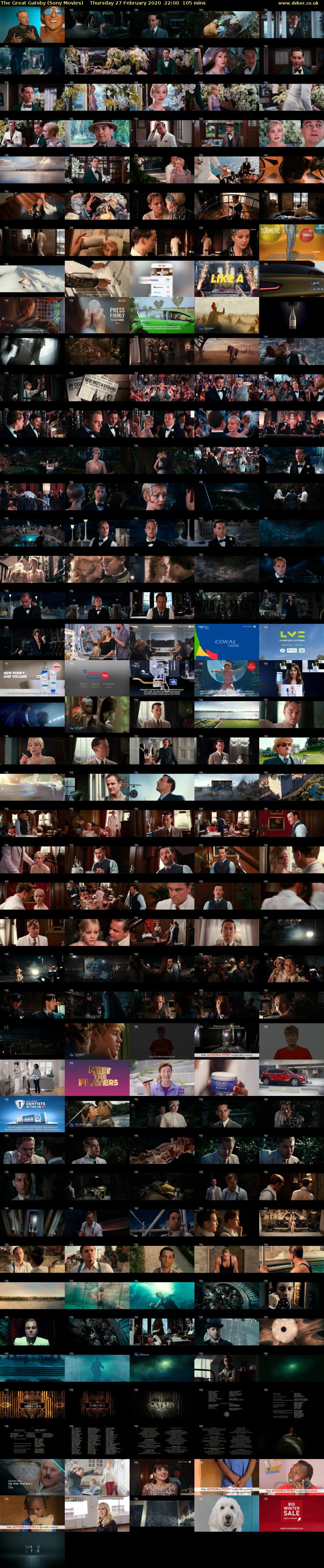 The Great Gatsby (Sony Movies) Thursday 27 February 2020 22:00 - 23:45