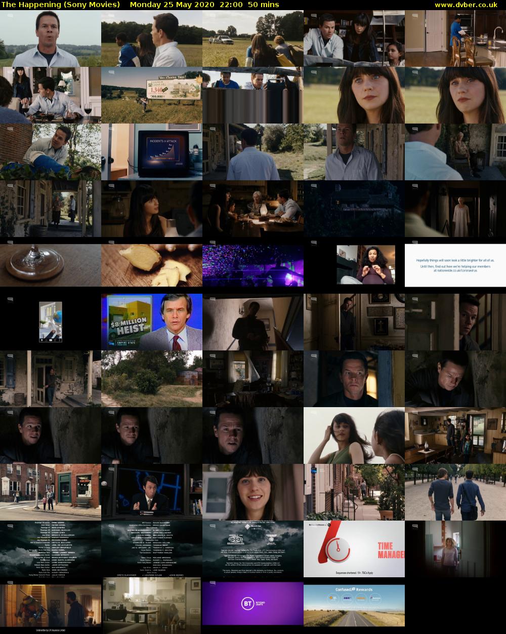 The Happening (Sony Movies) Monday 25 May 2020 22:00 - 22:50