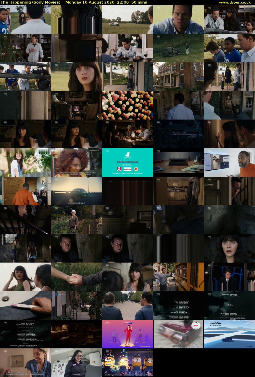 The Happening (Sony Movies) Monday 10 August 2020 22:00 - 22:50