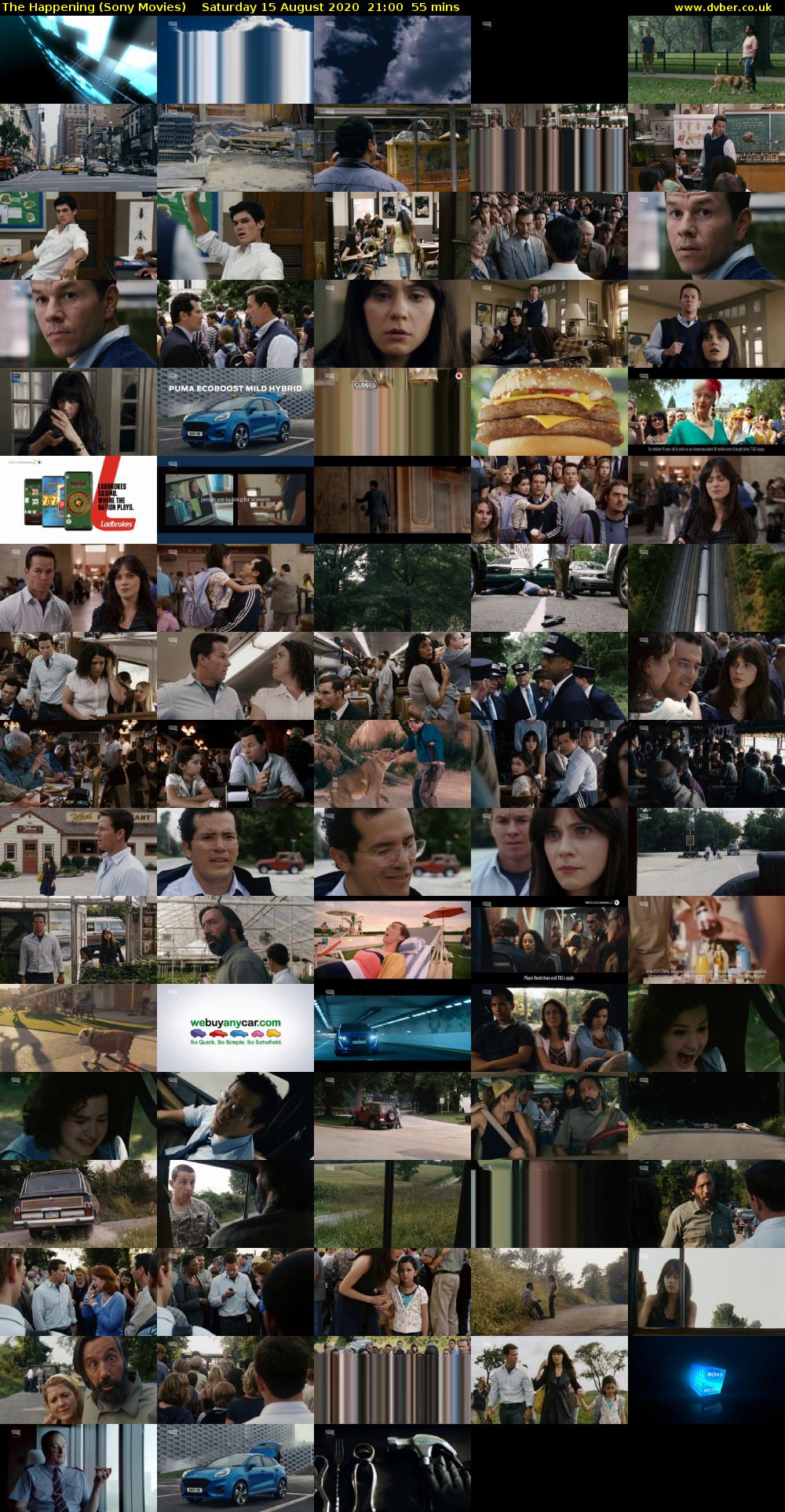 The Happening (Sony Movies) Saturday 15 August 2020 21:00 - 21:55