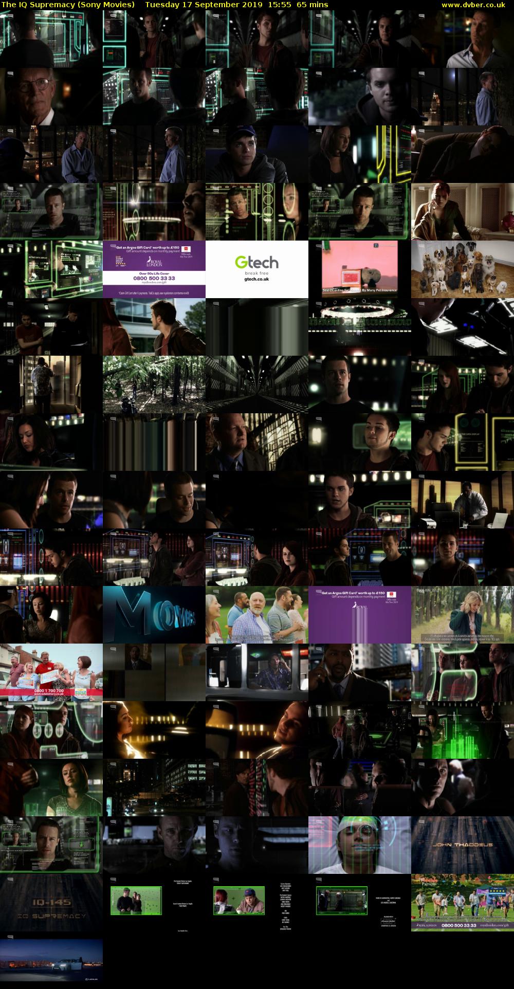 The IQ Supremacy (Sony Movies) Tuesday 17 September 2019 15:55 - 17:00