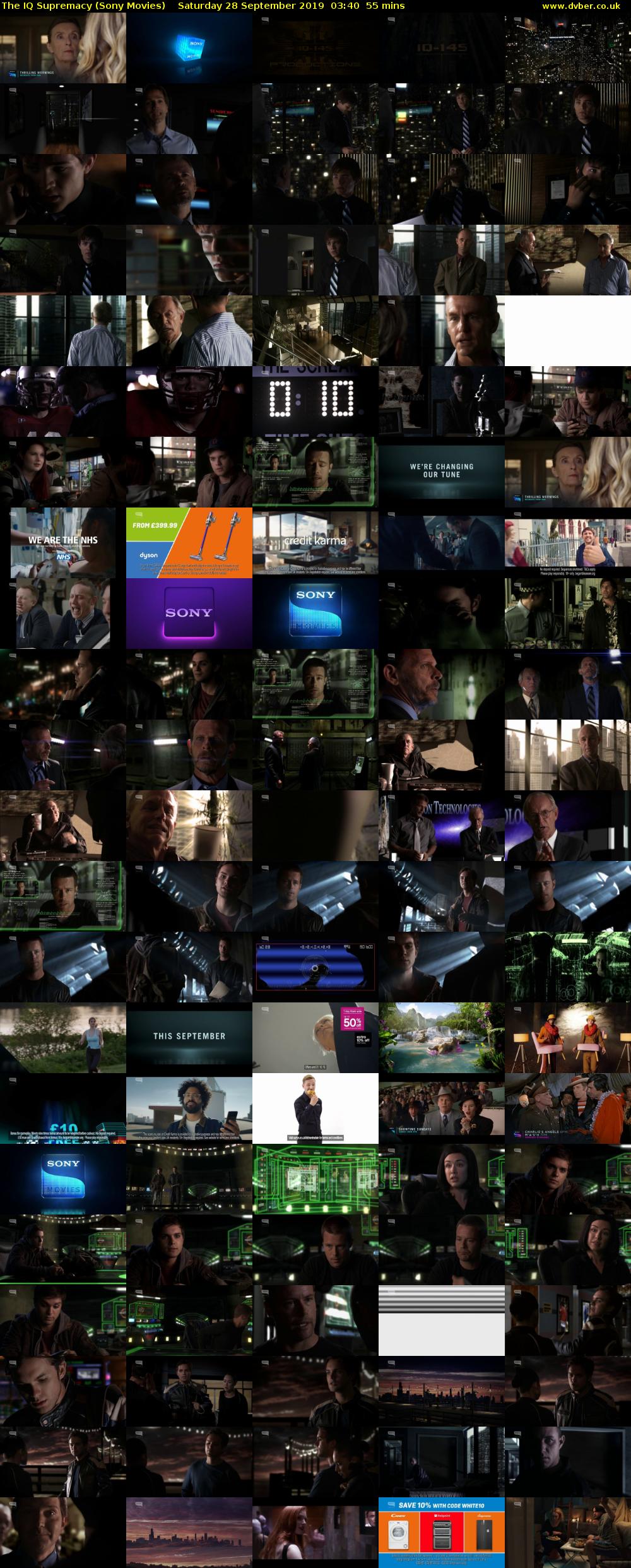 The IQ Supremacy (Sony Movies) Saturday 28 September 2019 03:40 - 04:35