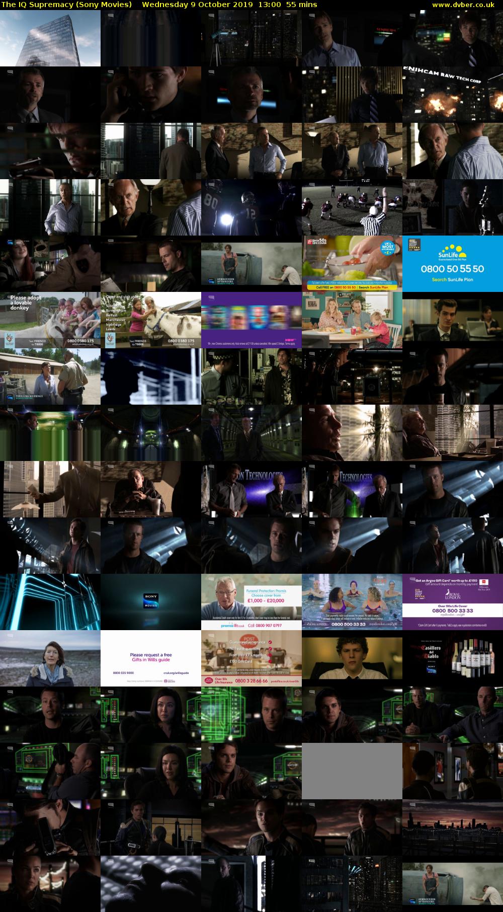 The IQ Supremacy (Sony Movies) Wednesday 9 October 2019 13:00 - 13:55