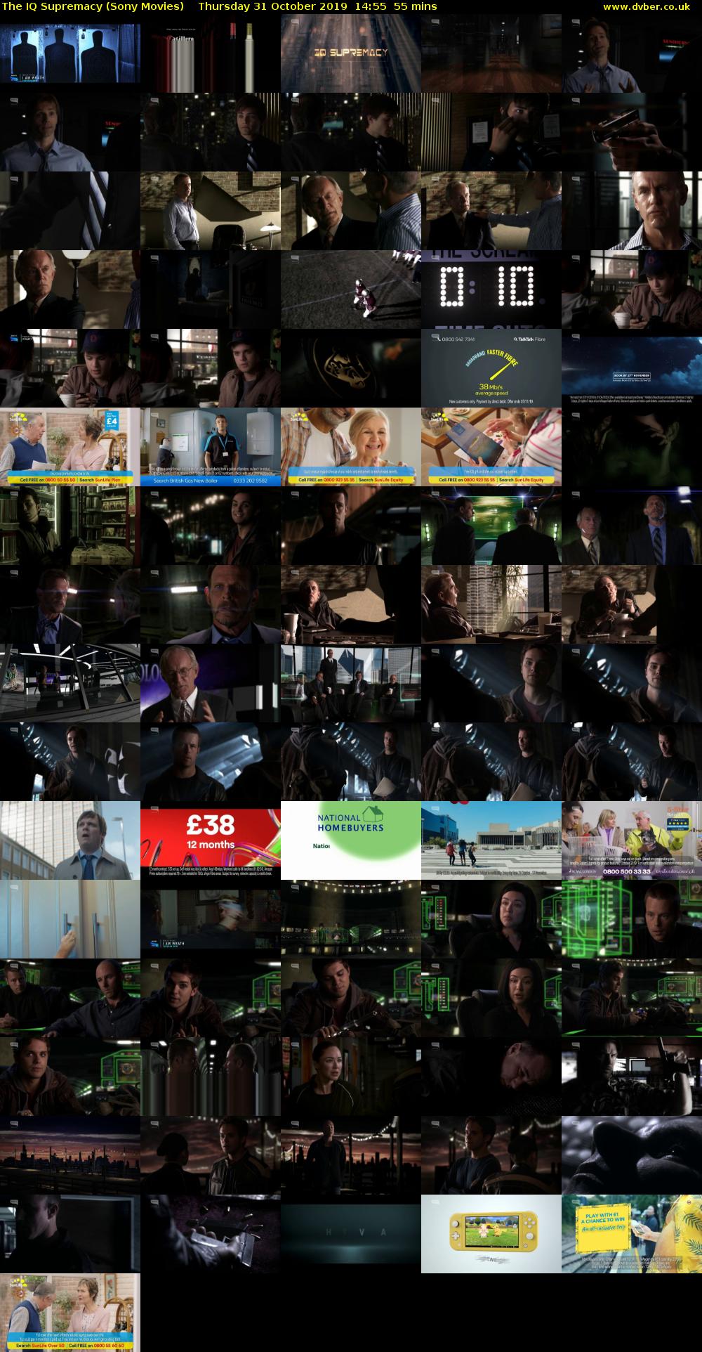 The IQ Supremacy (Sony Movies) Thursday 31 October 2019 14:55 - 15:50