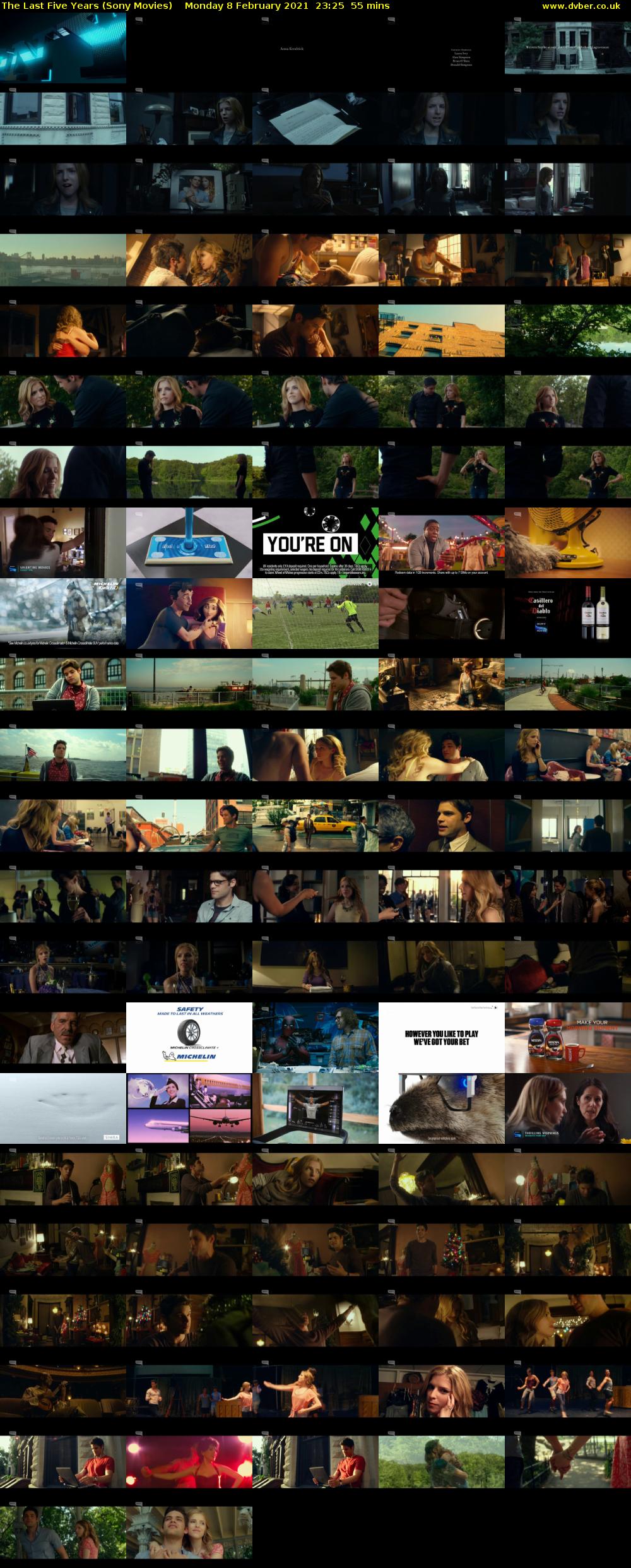 The Last Five Years (Sony Movies) Monday 8 February 2021 23:25 - 00:20
